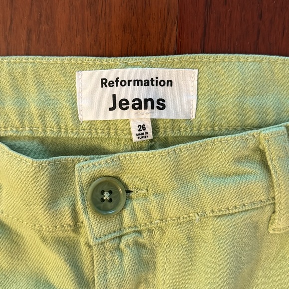 Reformation Green Bailey Trousers - Picture 5 of 8